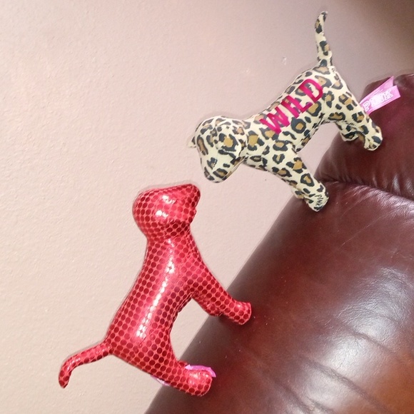 Victoria Secret Puppies Set 2 Perfect Cheetah & Red - Picture 2 of 10